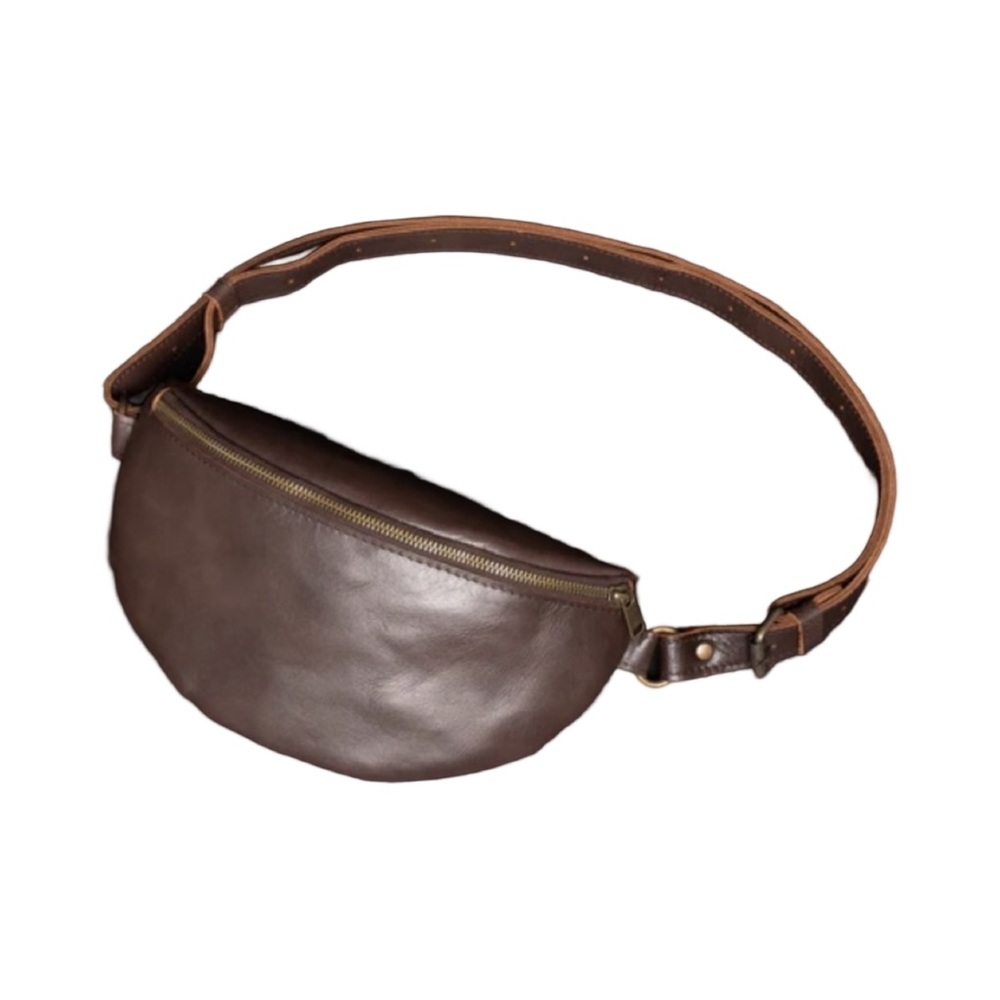 NEW! Hides Nexus Leather Belt Bag Brown